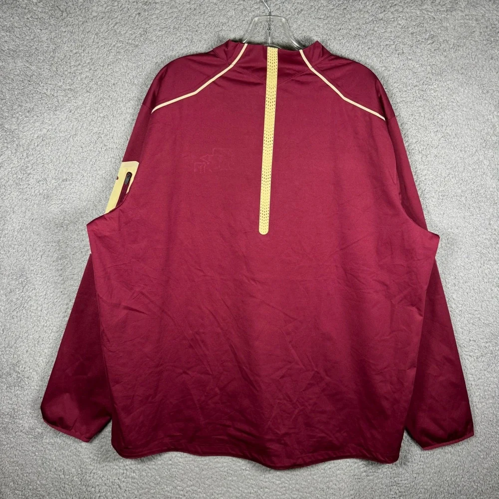 Nike FSU Florida State Seminoles Mens XXL Garnet 1/4 Zip Pullover 31175X-FS1